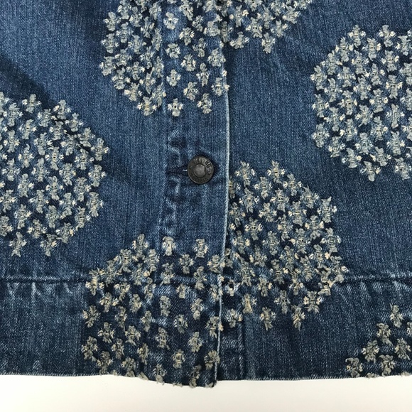 Sibling London Distressed Jean Midi Skirt M - Picture 4 of 8